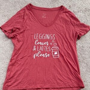 a new day Maroon V-Neck Tee